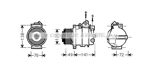 AVA QUALITY COOLING Компрессор, кондиционер MSK560